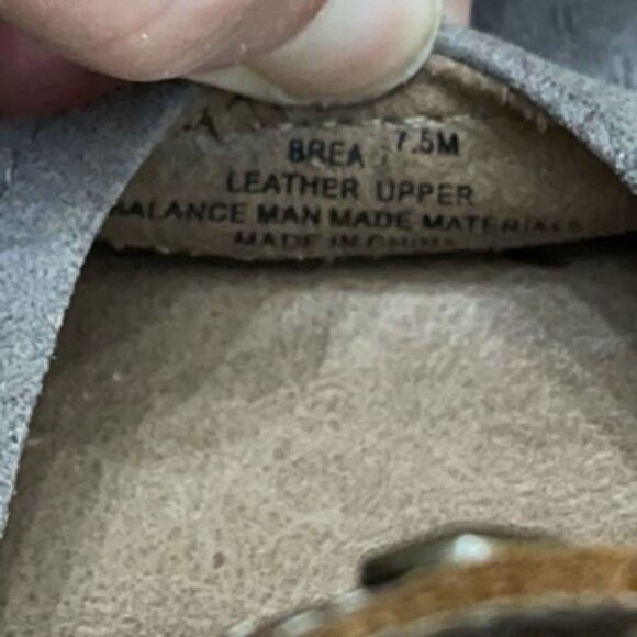 OTBT Gray Brea Textured Leather Mary Jane Flats - Picture 8 of 9